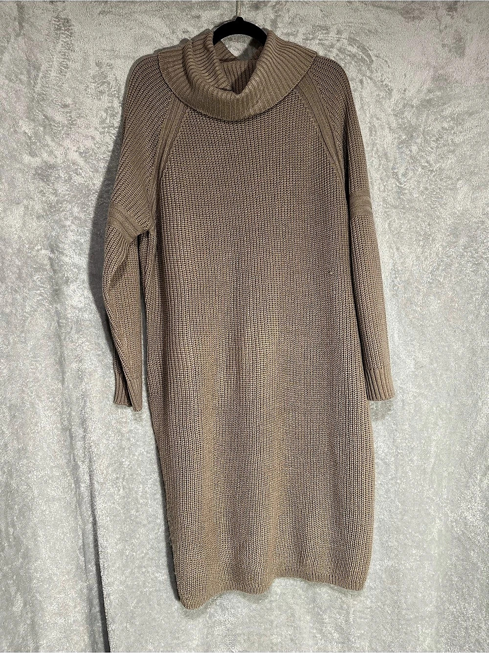 Say What? Cowl Neck Sweater Dress Brown XL Like New